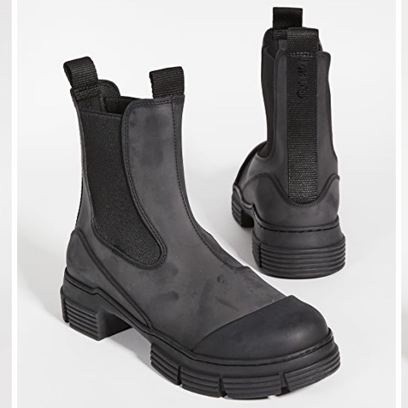 Ganni Shoes - Ganni Recycled Rubber City Boots Black Size 37 7